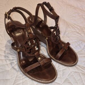Tory Burch Dark Brown Leather Sandals